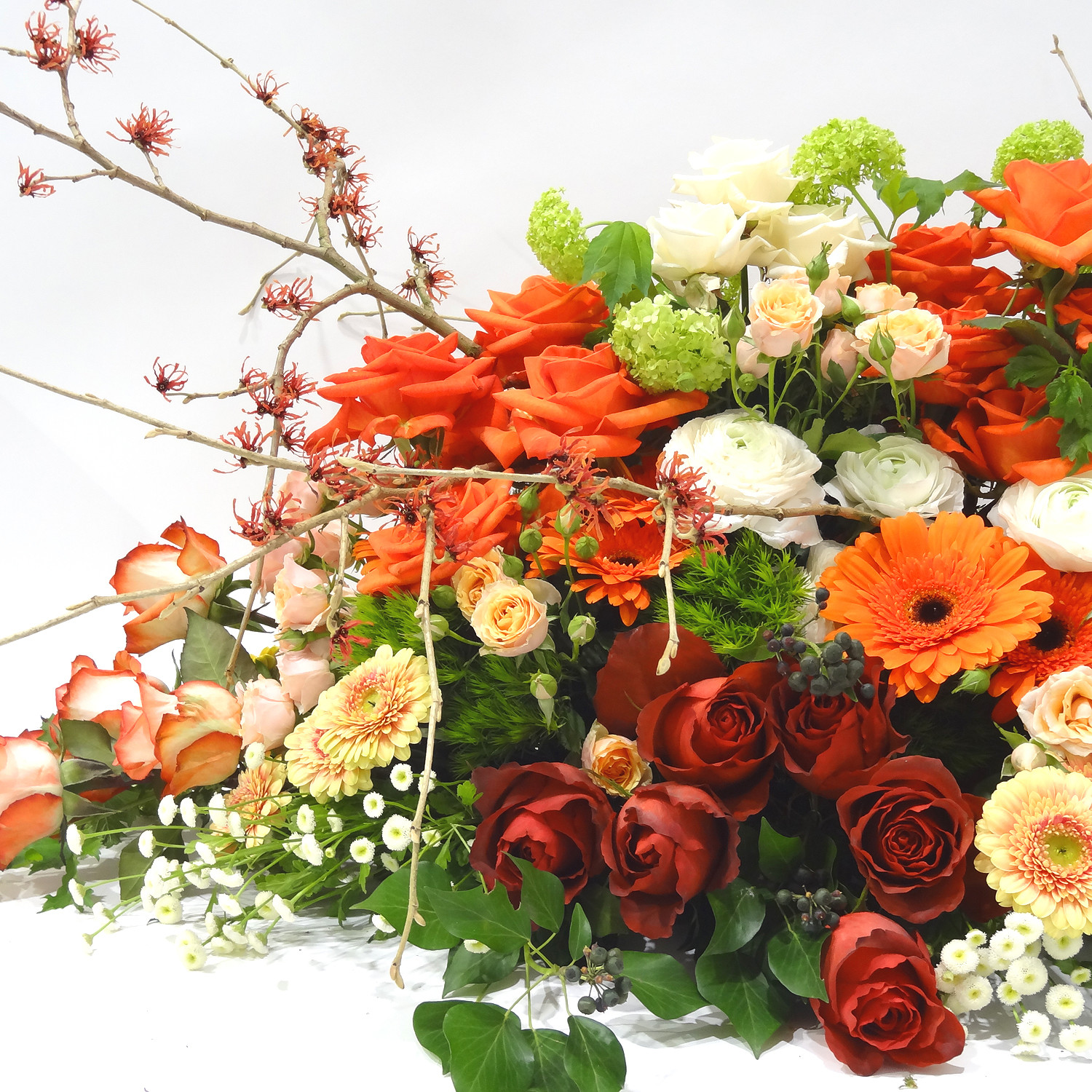 Gerbe lumineuse, couleurs chaudes