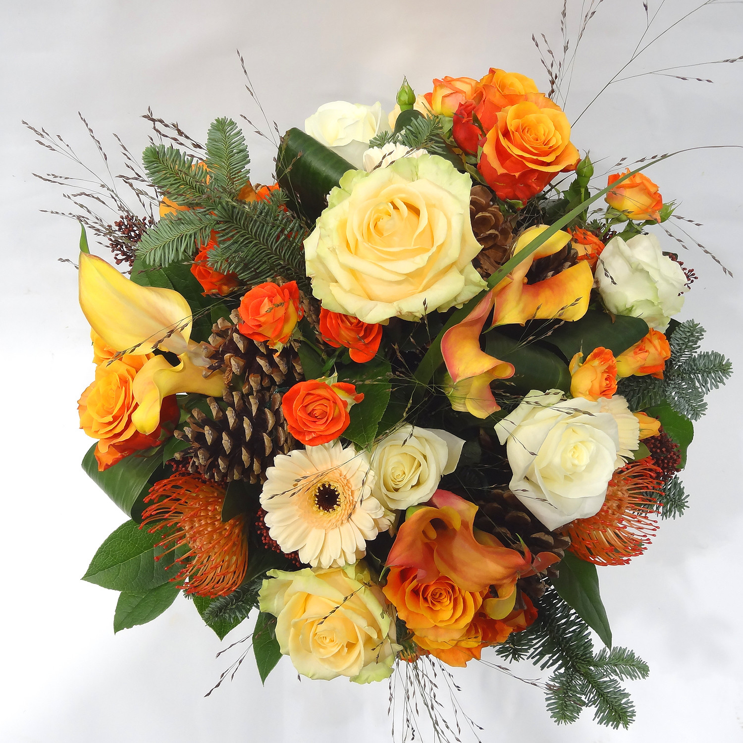 Bouquet de condoléances, couleur à choix