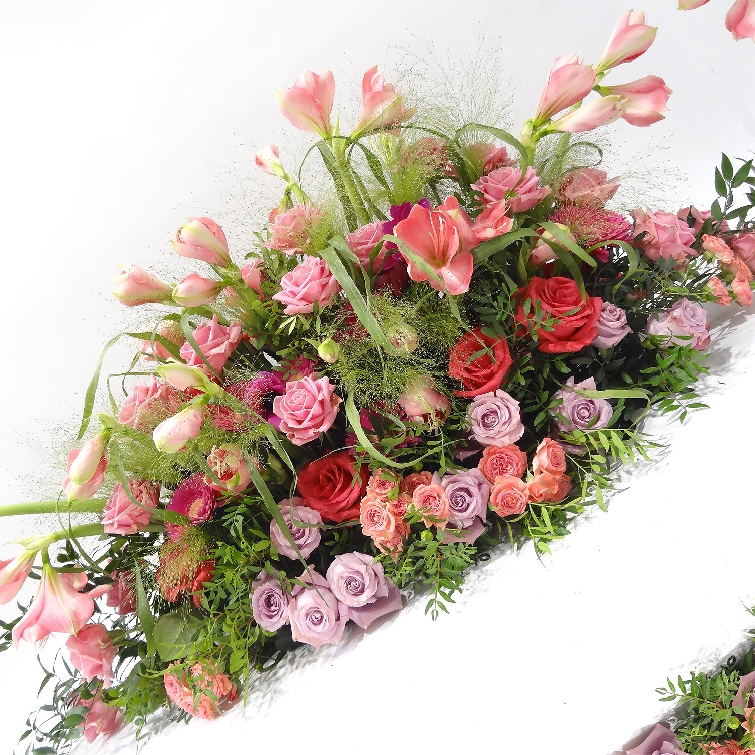 Belle gerbe en rose et mauve