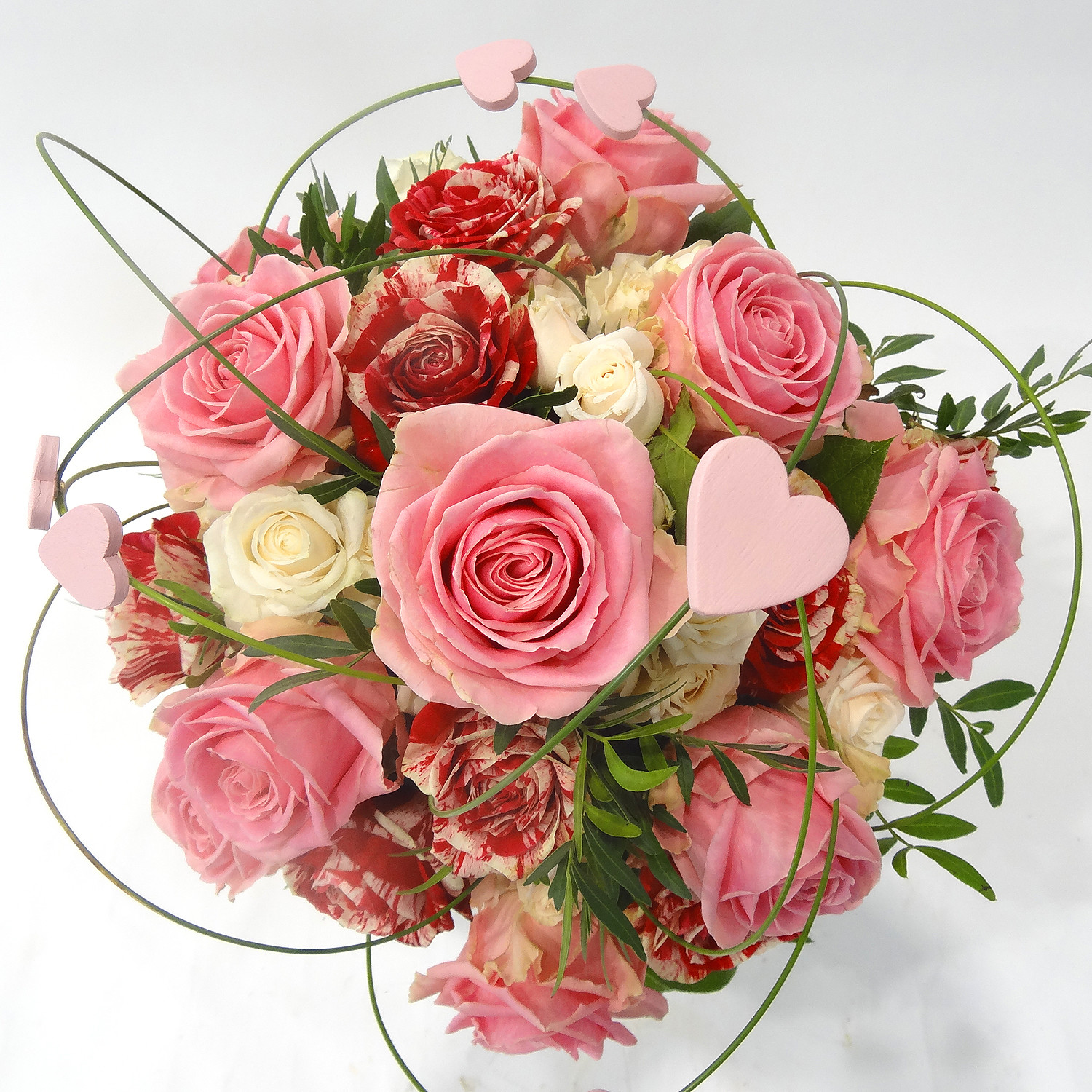 Bouquet de roses romantique