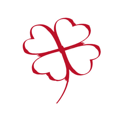 Carte de voeux "trèfle"