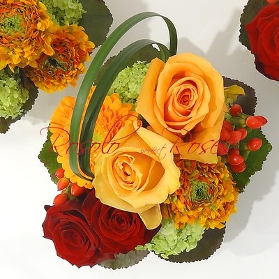 Ravissante composition de roses