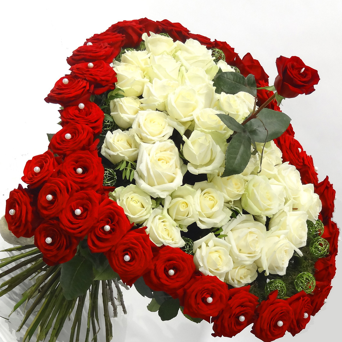 Bouquet exceptionnel en forme de coeur