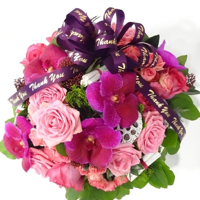 Bouquet rond de remerciement