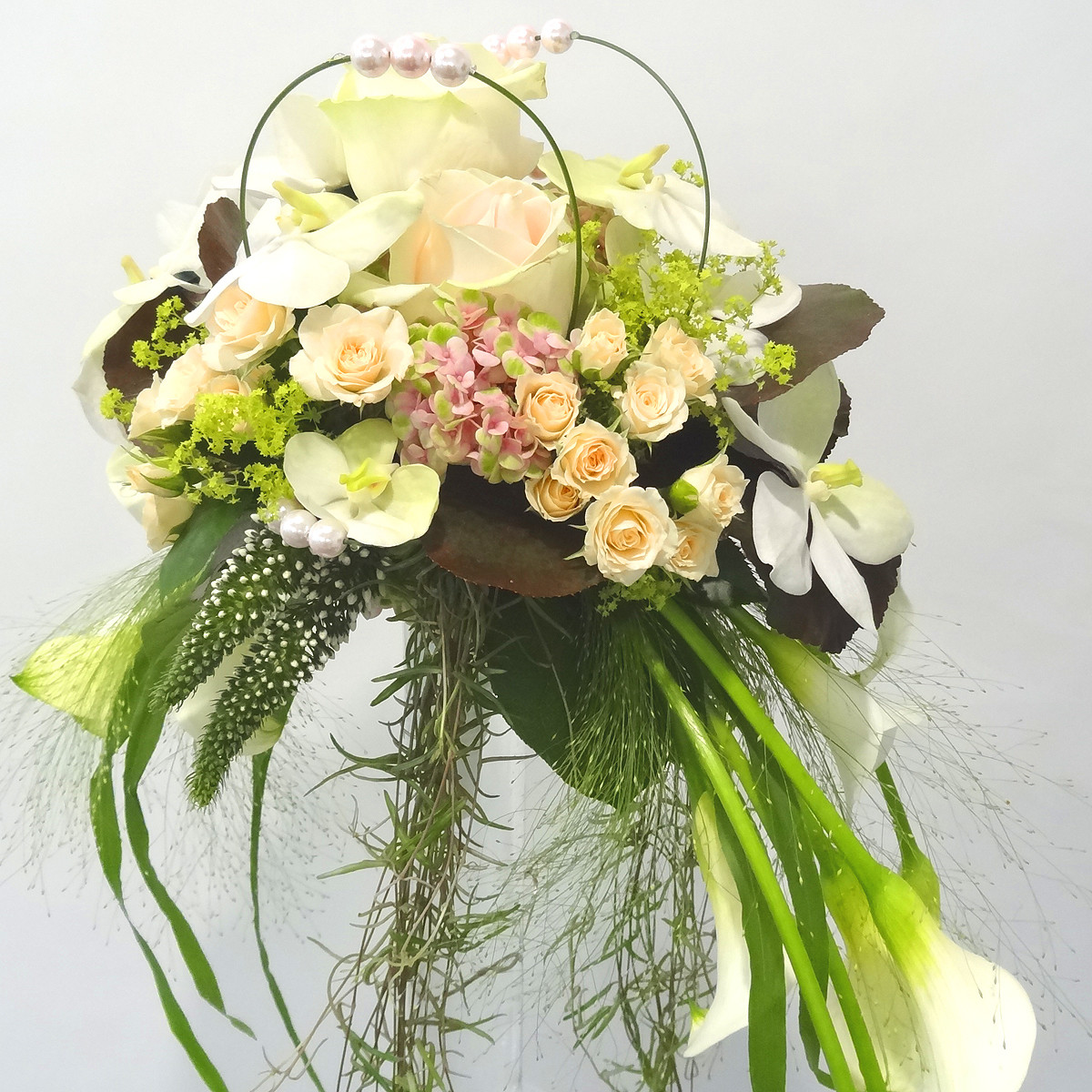 Bouquet de mariée, retombant