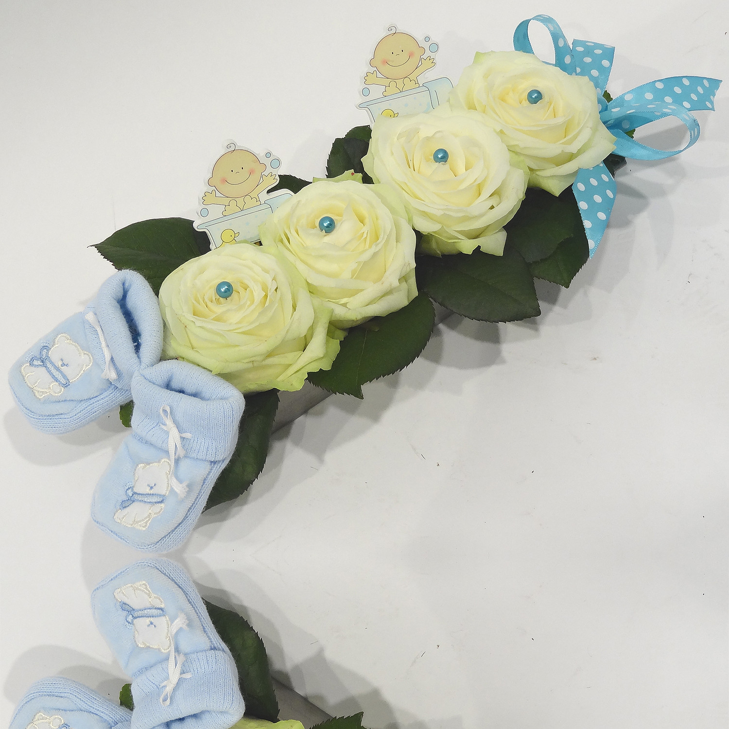 Arrangement de table, naissance garçon