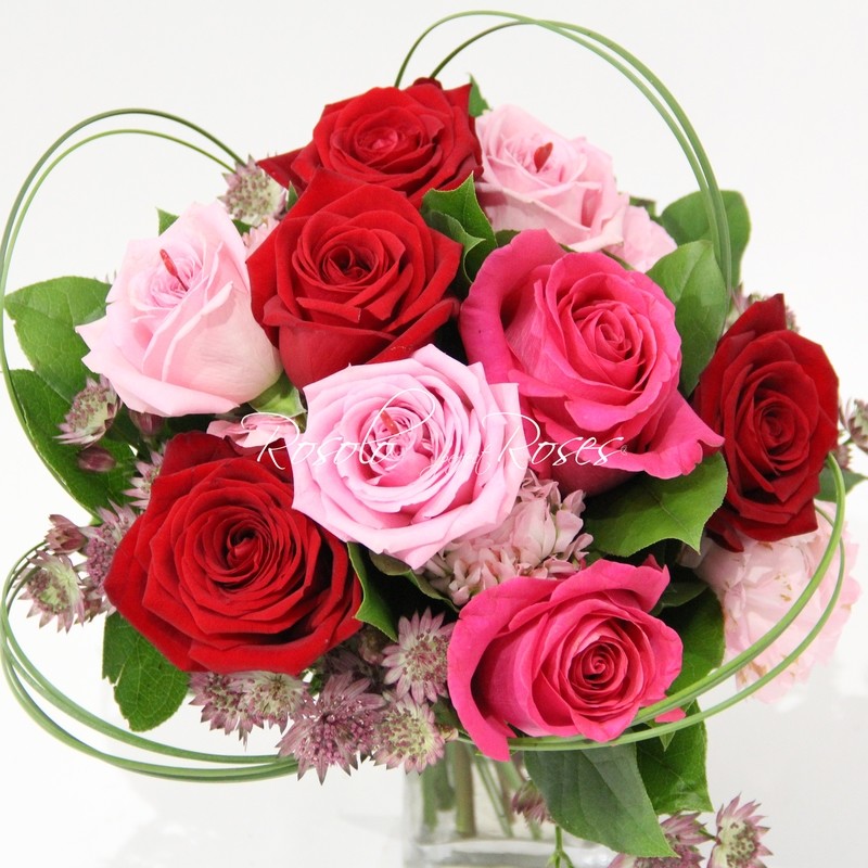 Bouquet de roses, plein d'amour