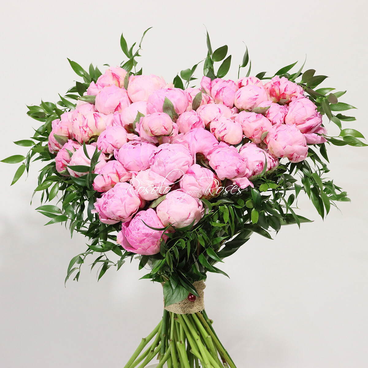 Grand bouquet coeur, superbes pivoines