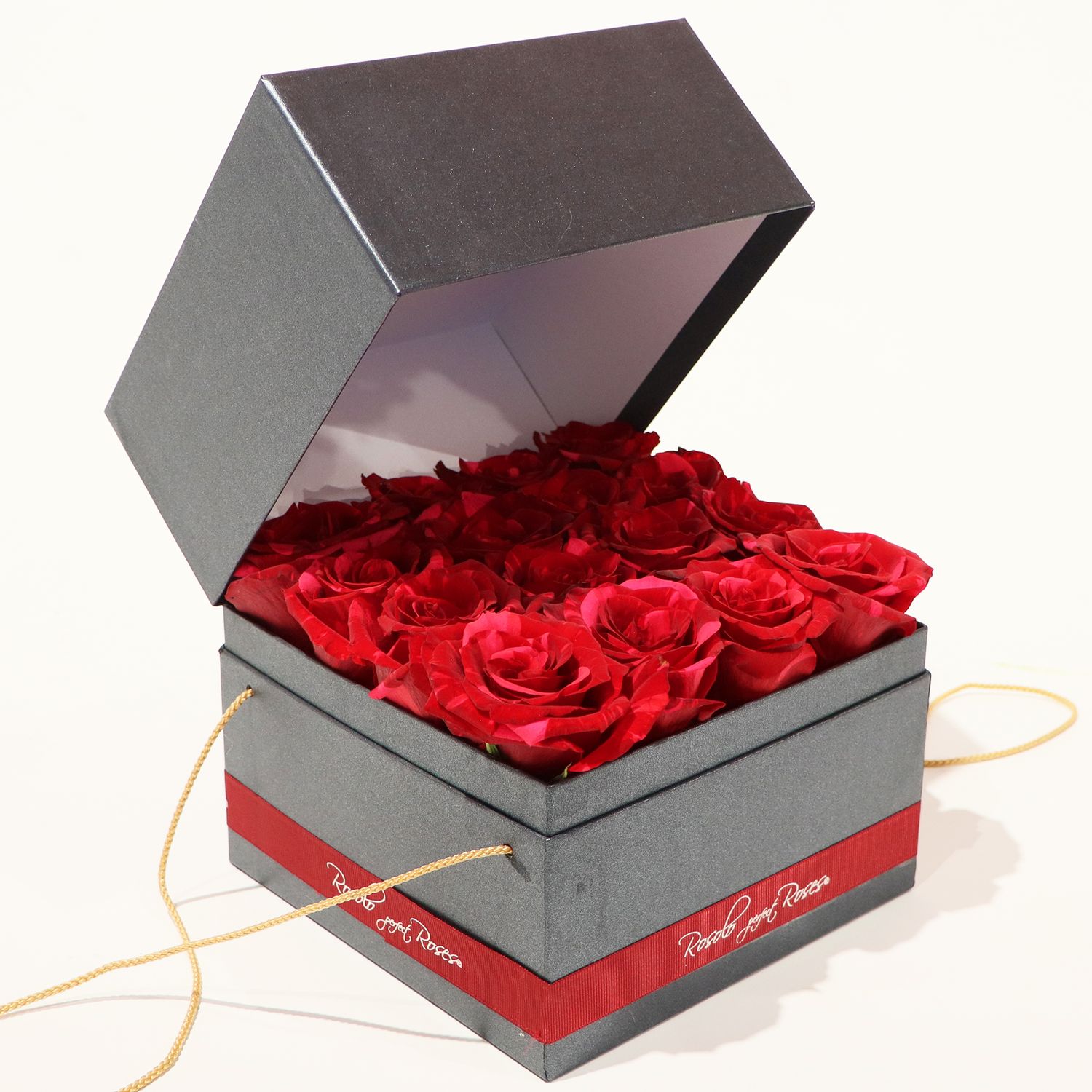 Belles boîte de 9 ou 16 roses rouges