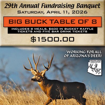 Big Buck Table 2026 Banquet