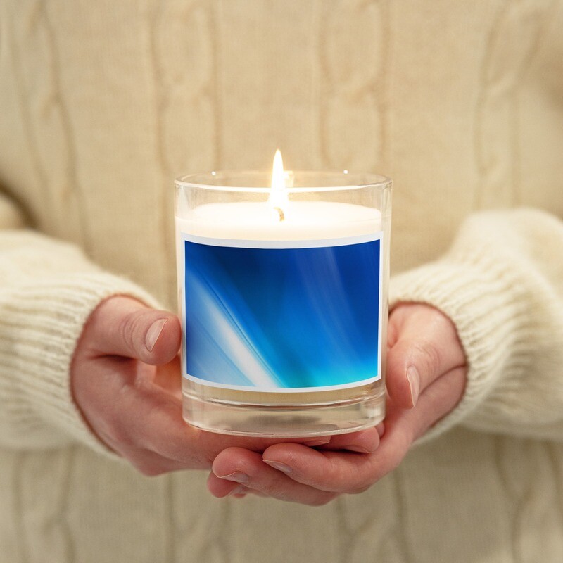 Glass jar soy wax candle