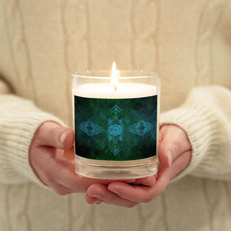 Glass jar soy wax candle