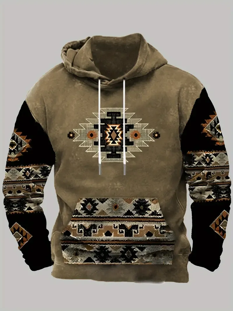 Men's XL Ethnic Tan Hoodie