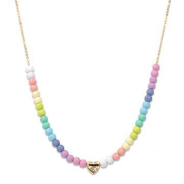 Charm It! 4mm Gold Pastel Bead Necklace