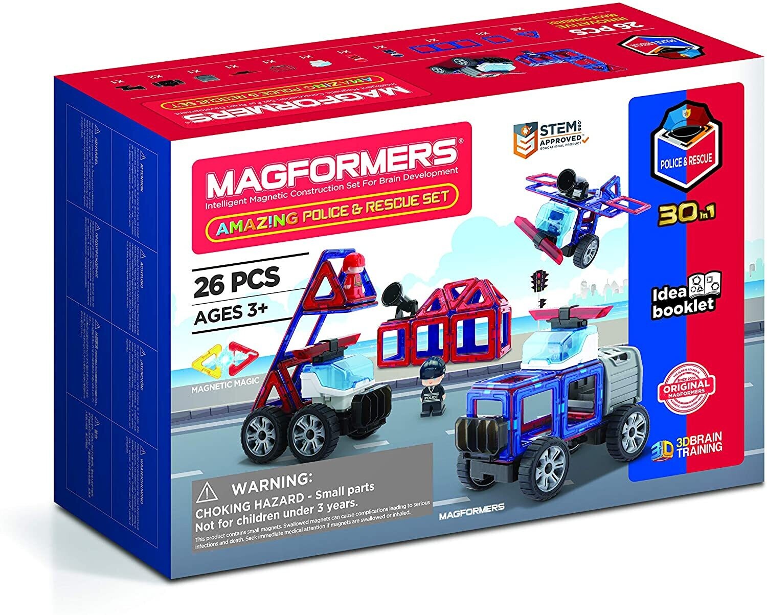 Magformers Amazing Police and Rescue 26 Piece Set