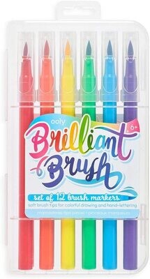 Ooly Brilliant Brush Markers Set of 12