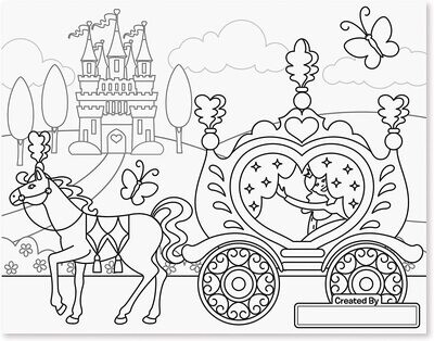 MD 4263 Jumbo Coloring Pad Princess and Fairy