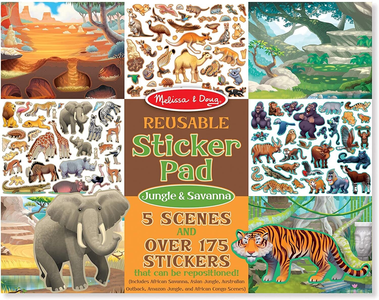 MD Reusable Sticker Pad - Jungle &amp; Savanna
