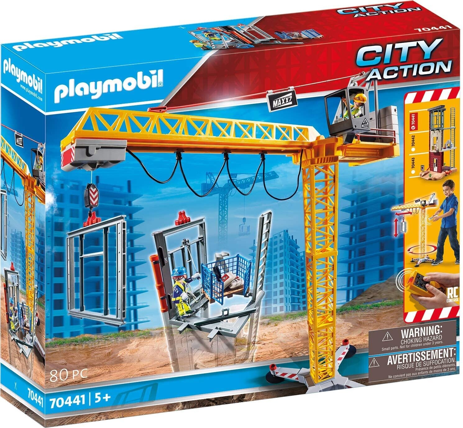 Playmobil 70441 RC Crane with Building Section