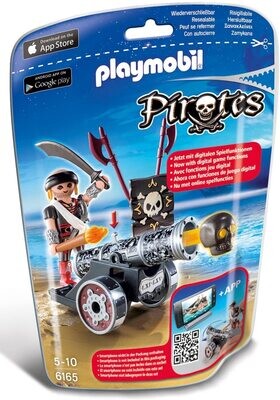 Playmobil 6165 Black Interactive Cannon with Raider