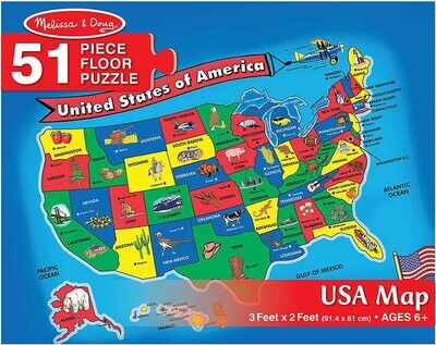 MD USA Map Floor Puzzle 51 piece