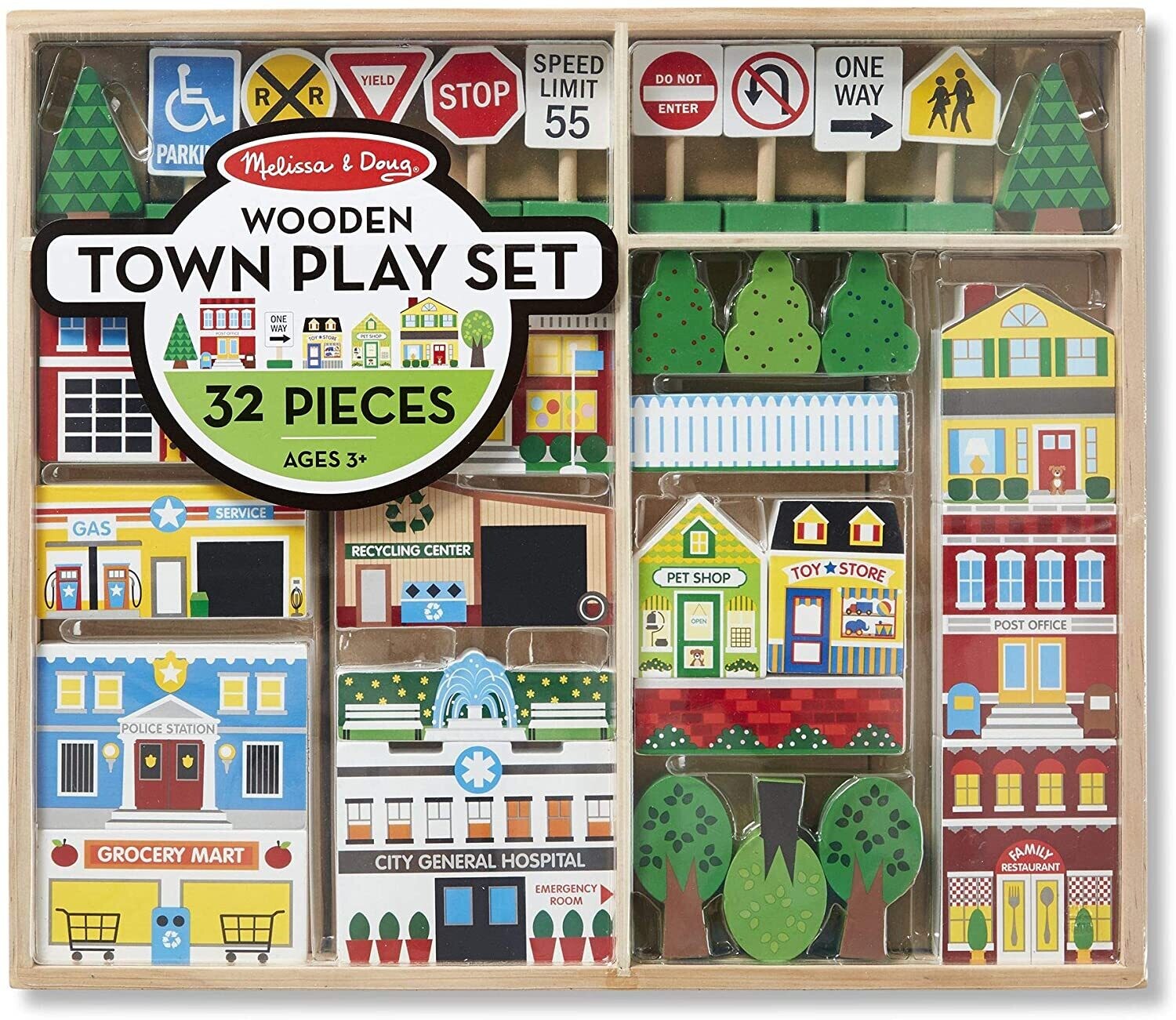 MD Wooden Town Playset