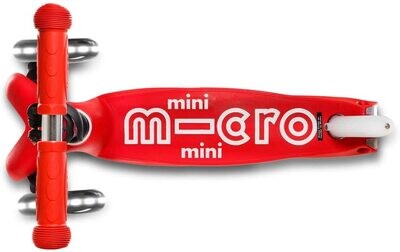 Micro Kickboard Mini Deluxe LED Red