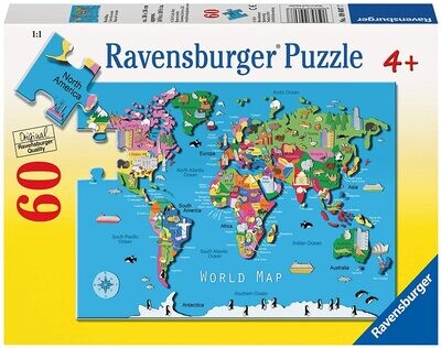 9607 World Map 60 pc Puzzle