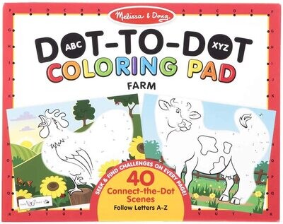 Dot to Dot Coloring Pad Farm