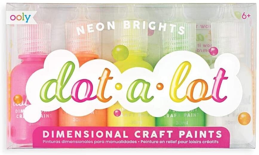 Ooly Dot A Lot Dimensional Craft Paint - Neon