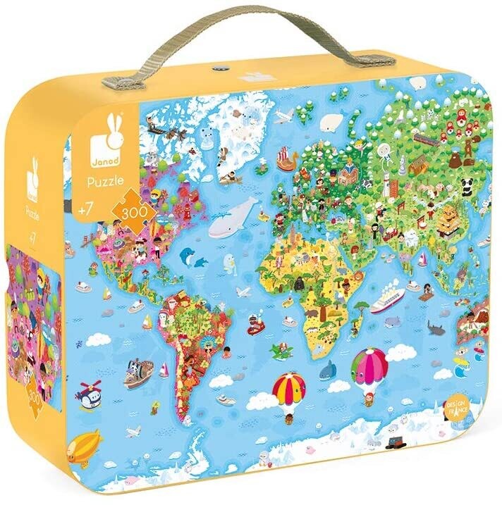 Janod World Map Giant Puzzle 300 Pieces
