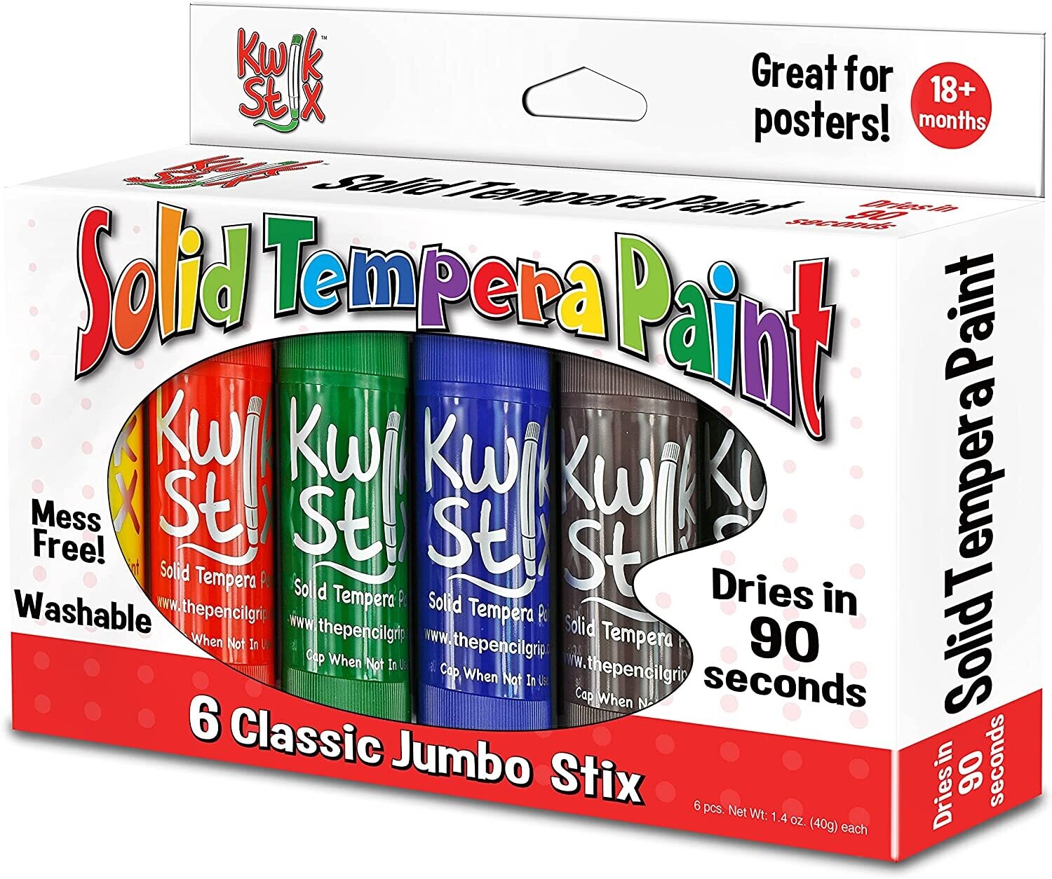 Kwik Stix Jumbo Primary Set 6 Count