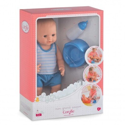 Corolle 14" Paul Drink and Wet Bath Baby