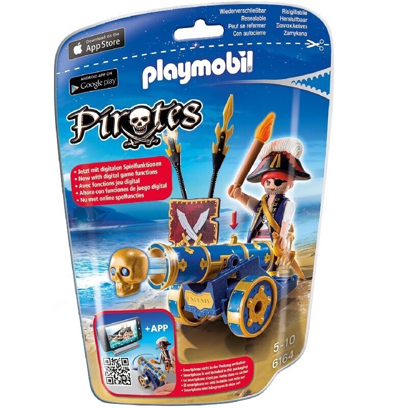 Playmobil 6164 Blue Interactive Cannon with Pirate