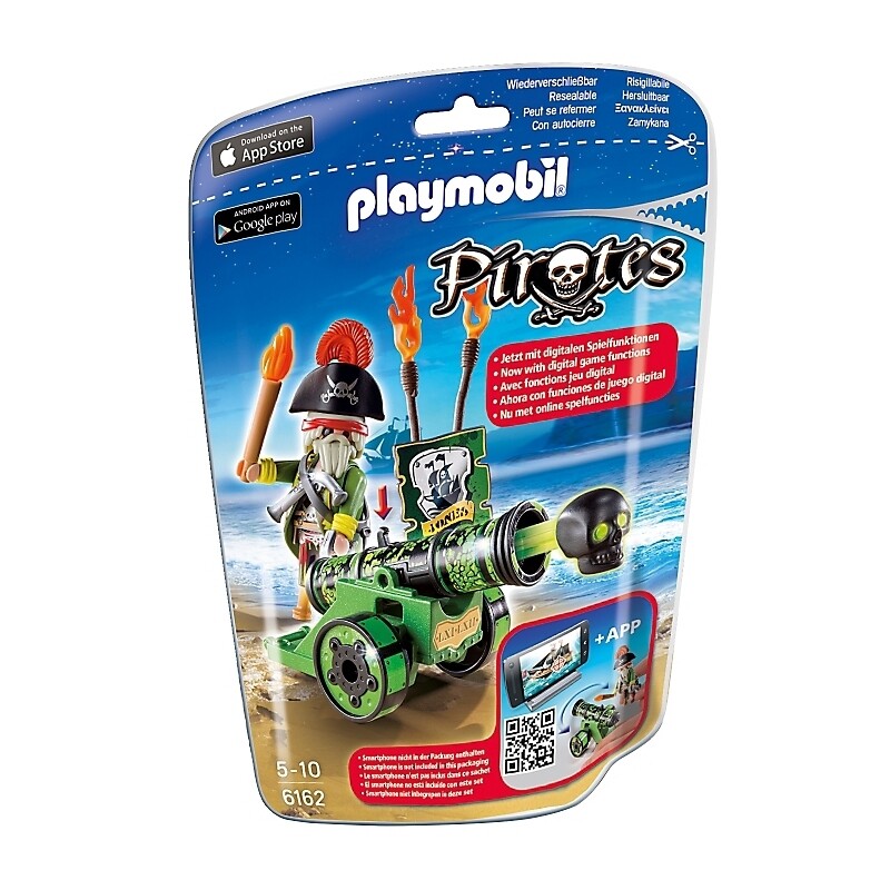 Playmobil 6162 Green Interactive Cannon with Pirate