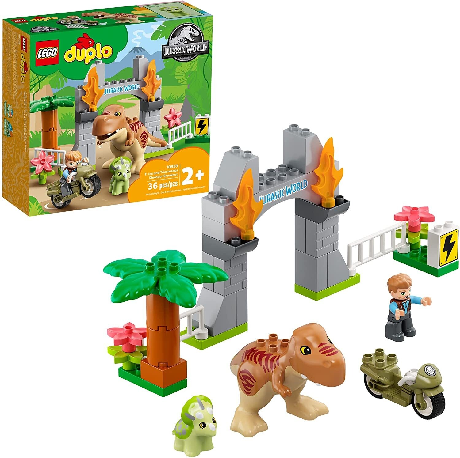 Lego 10939 Duplo T.rex and Triceratops Dinosaur Breakout