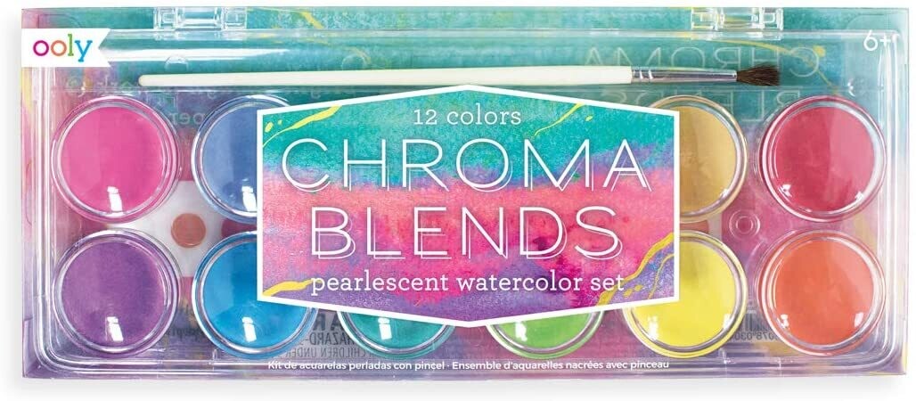 Ooly Chroma Blends Watercolors - Pearlescent 13 Piece Set