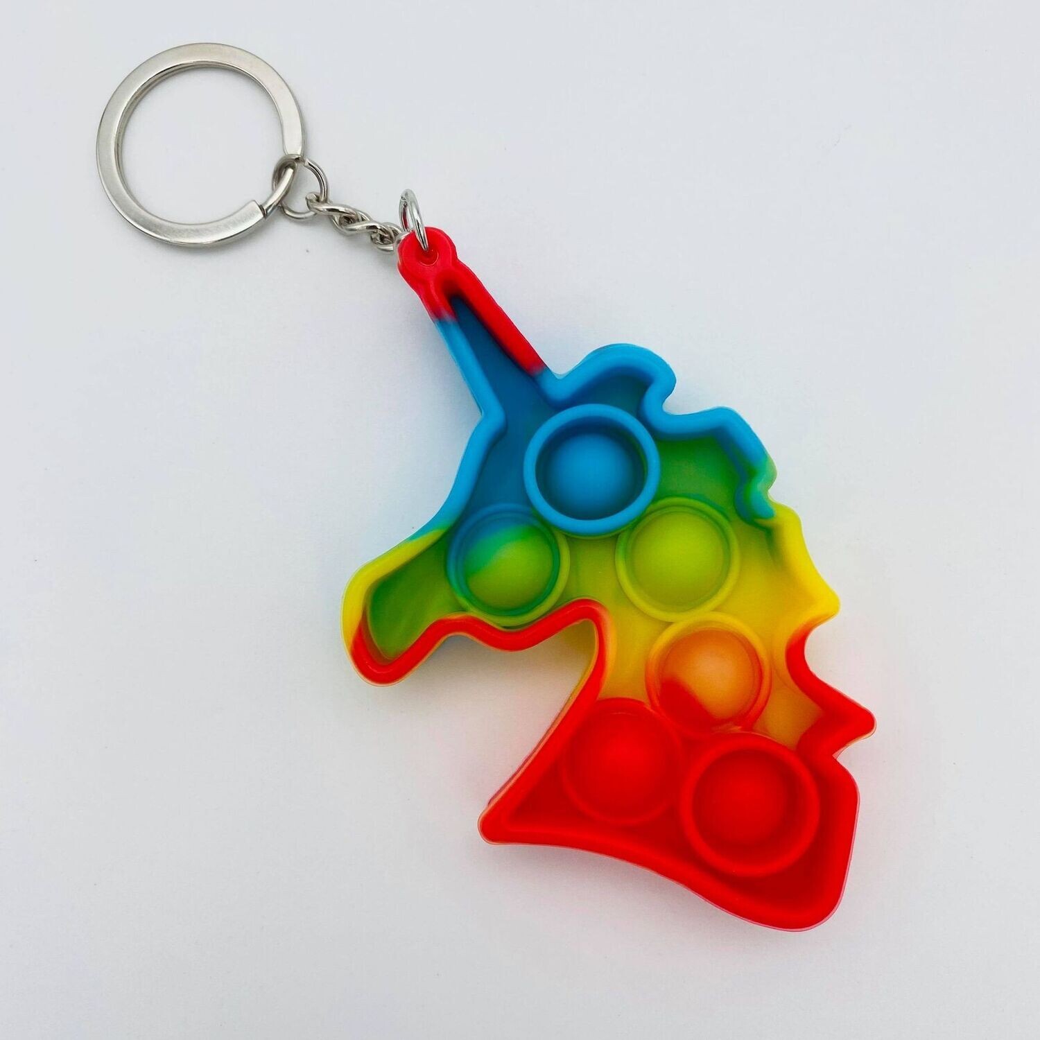 Dirty Bee Rainbow Unicorn Keychain Pop It