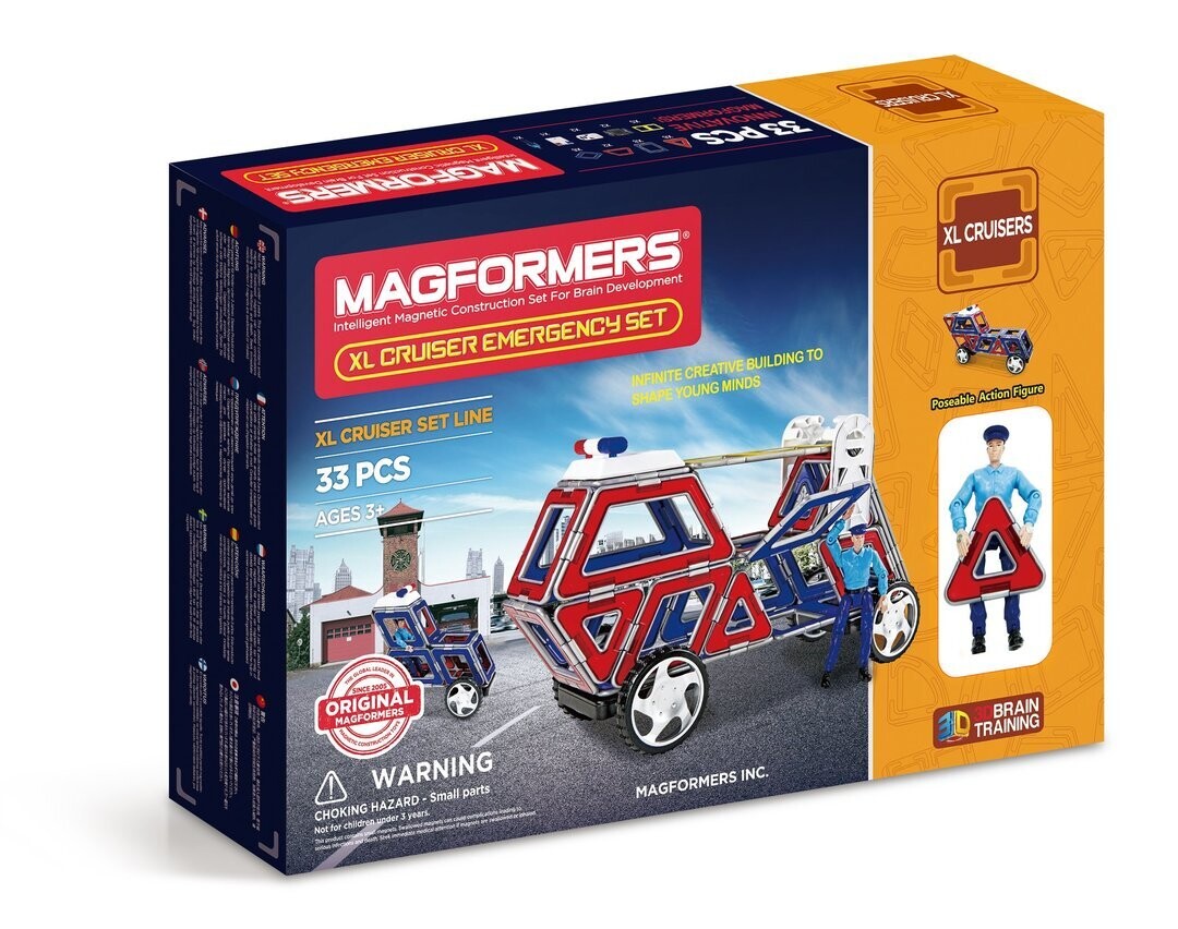 Magformers XL Cruisers Emergency 33 Piece Set