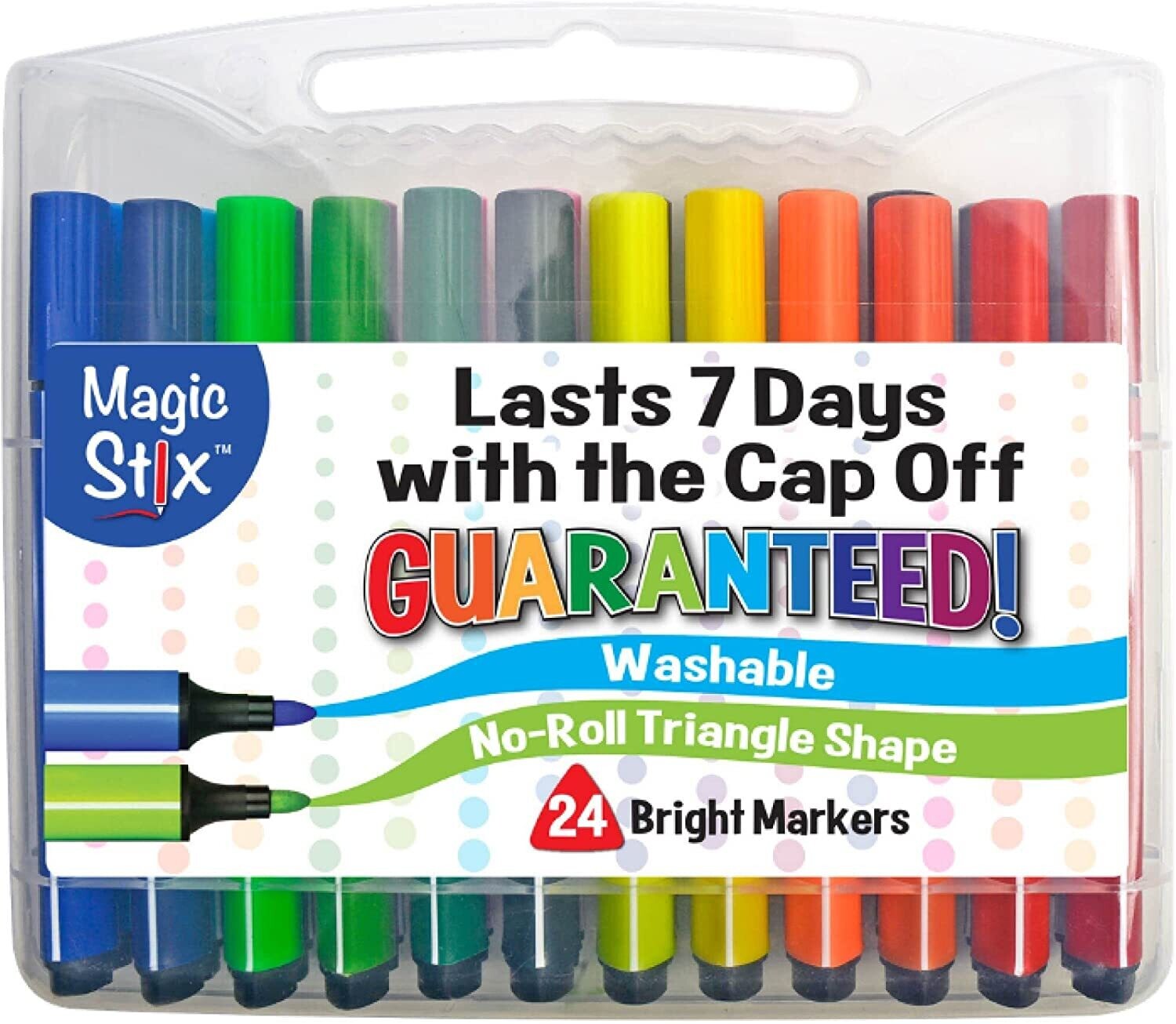 Magic Stix Triangular Markers 24 count