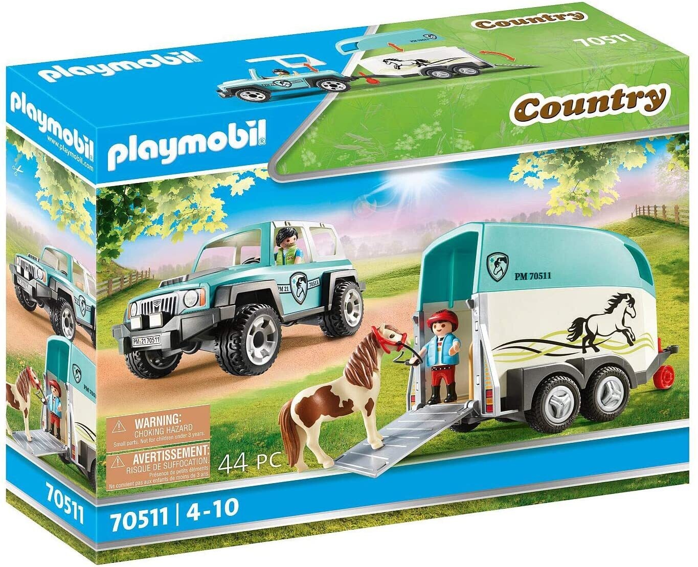 Playmobil 70511 Car with Pony Trailer