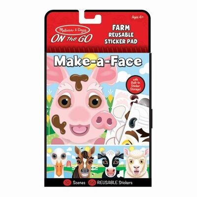 MD 30511 Make a Face Farm Reusable Sticker Pad