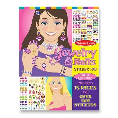 MD 4223 Jewelry & Nails Glitter Collection Sticker Pad