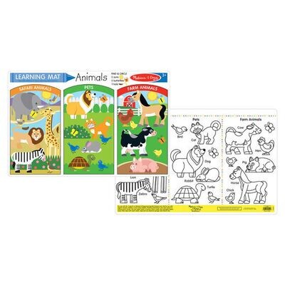 MD 5047 Learning Mat Animals