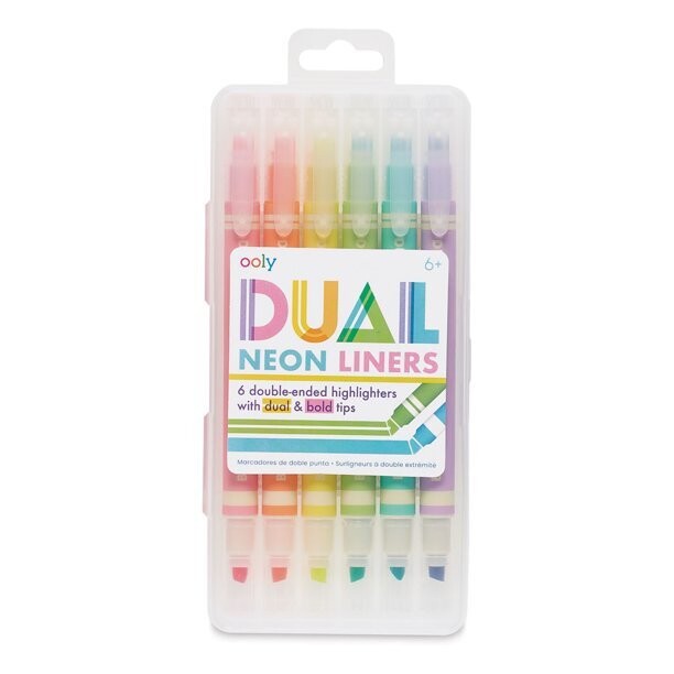Ooly Dual Liner Double Ended Highlighters Set of 6