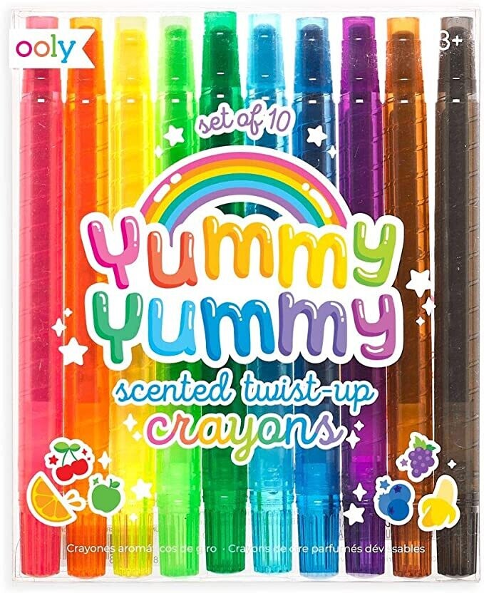 Ooly Yummy Yummy Scented Twist Up Crayons Set of 10