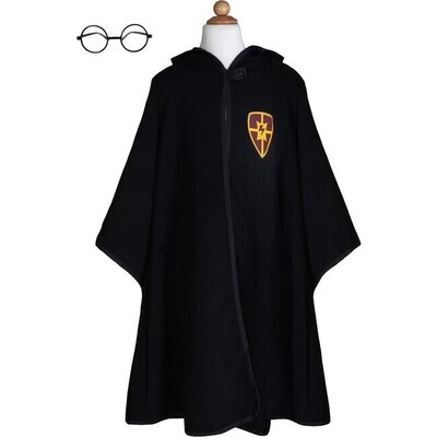 GP Wizard Cloak & Glasses Black Size 7-8