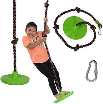 Swurfer Disco Disc Swing Green w/Climbing Rope