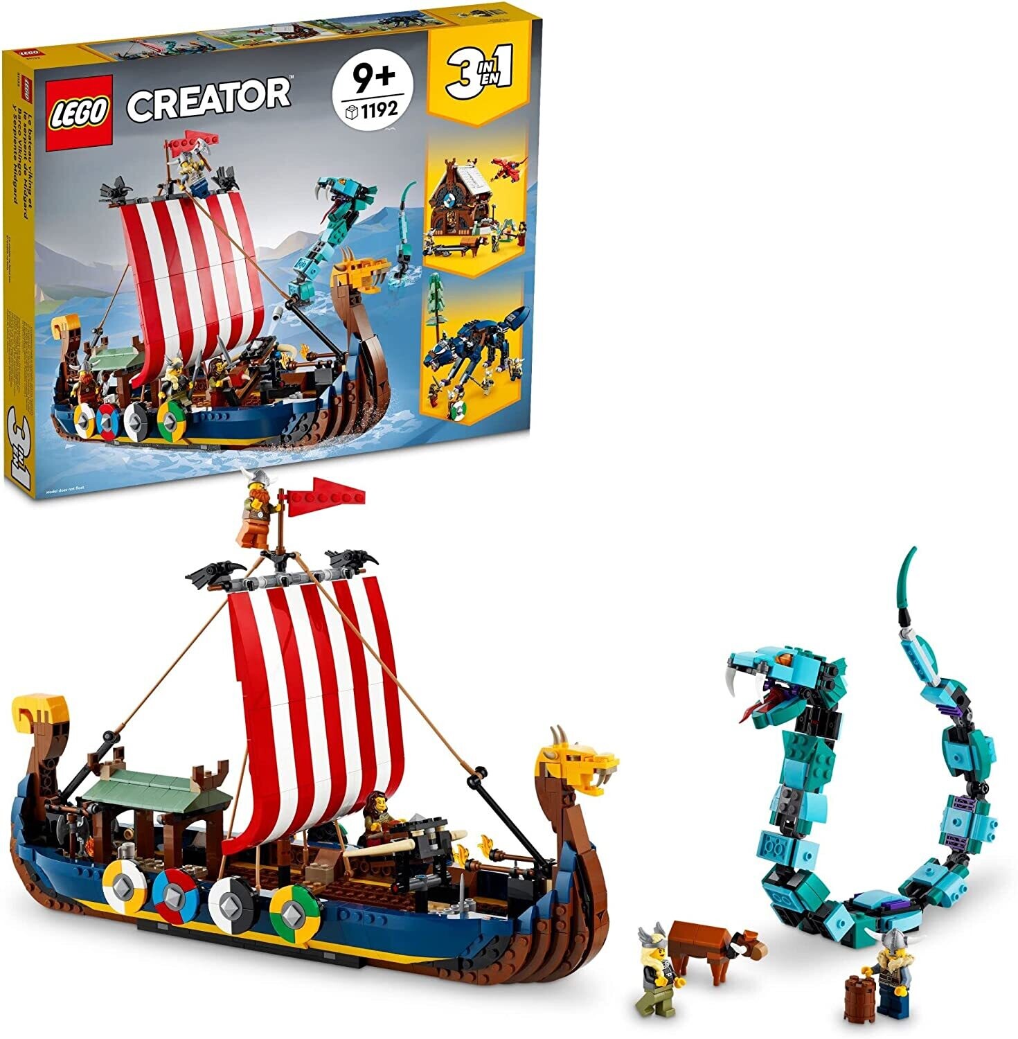 Lego 31132 Creator Viking Ship and the Midgard