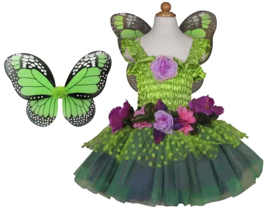 GP Fairy Blooms Deluxe Dress and Wings Green 3-4